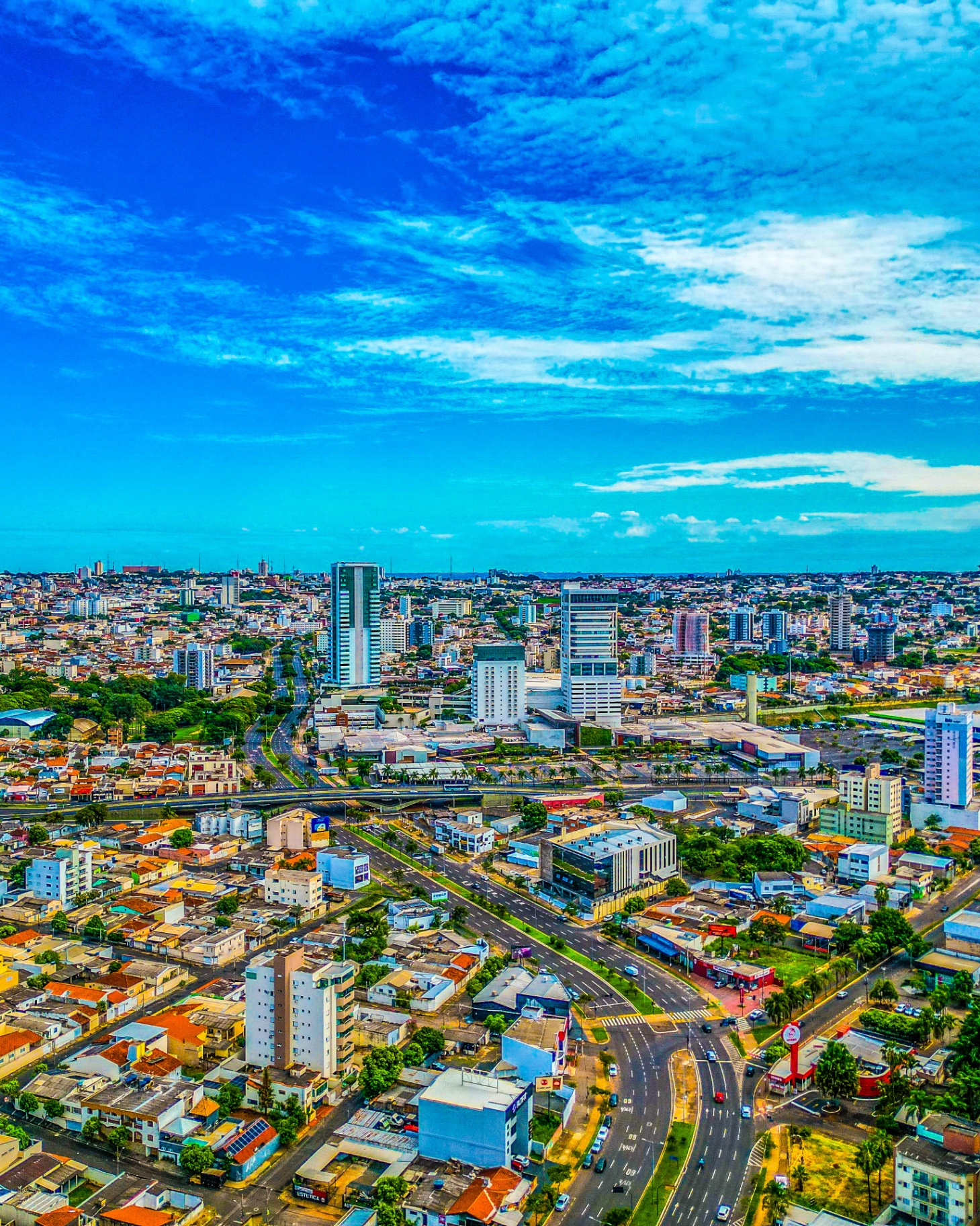 Vista aérea do centro de Uberlândia