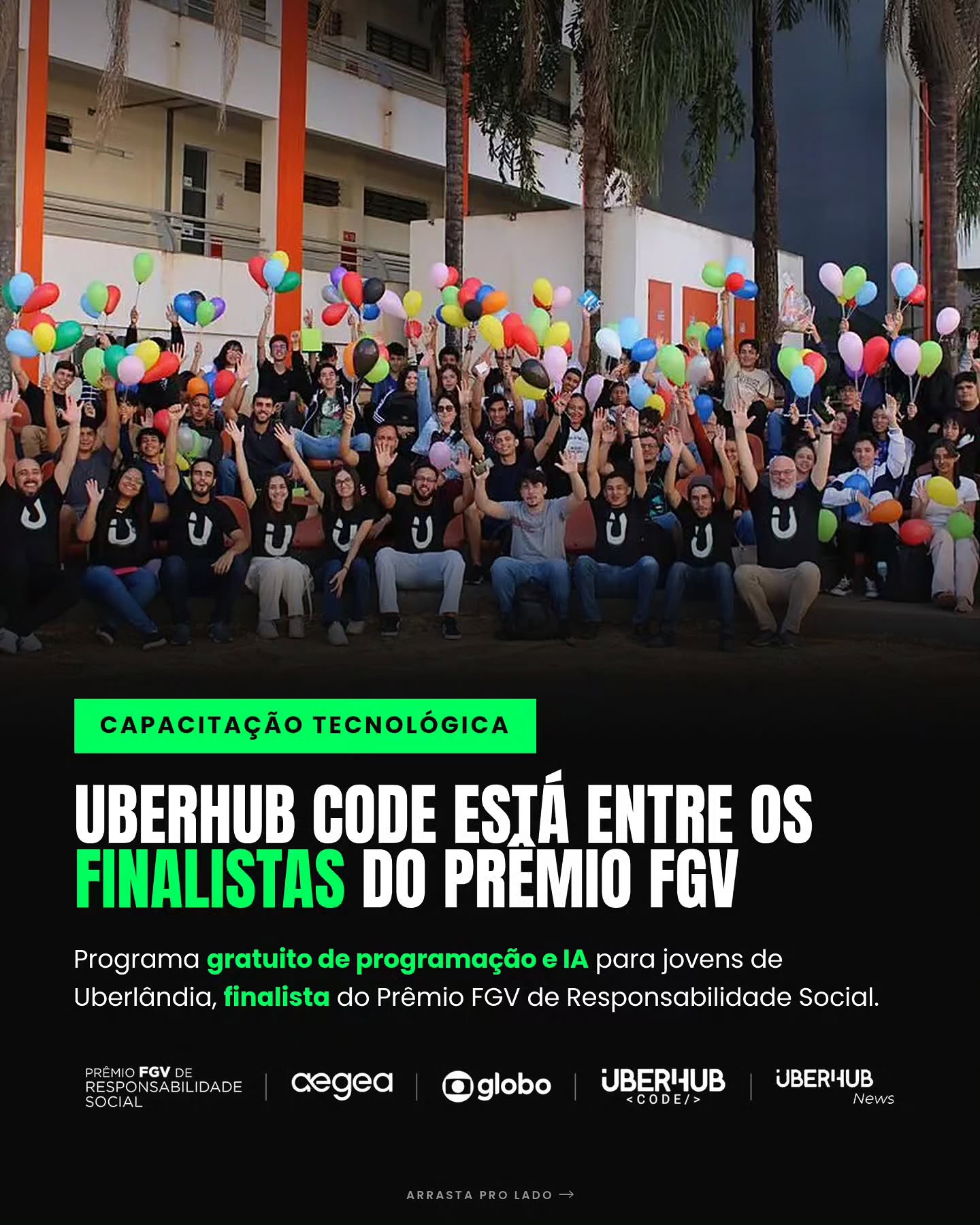 Projetos de inovação de Uberlândia: o UberHub Code é finalista nacional do Prêmio FGV de responsabilidade social!