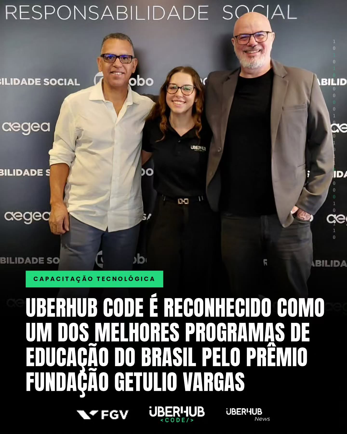 UberHub Code é reconhecido como um dos melhores programas de educação do Brasil pela FGV