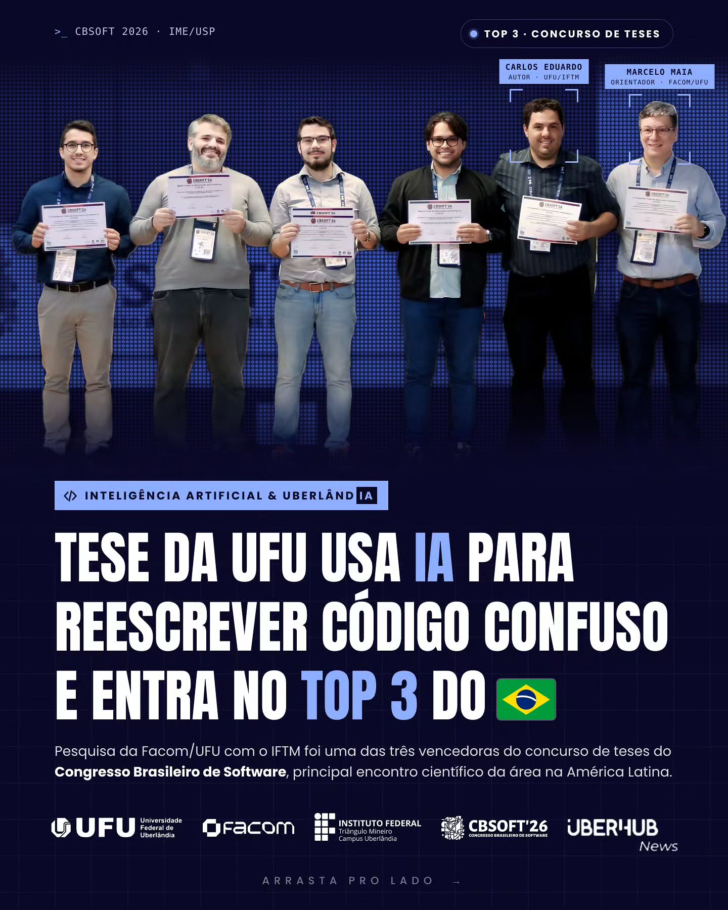 Tese da UFU usa IA para reescrever código confuso e entra no TOP 3 do Brasil